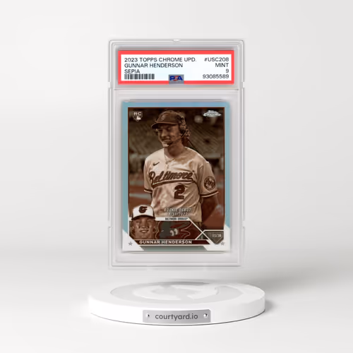 2023 Topps Chrome Update #USC208 Gunnar Henderson - Sepia Refractor (PSA 9 MINT)