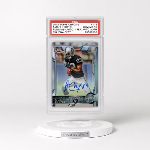 2015 Topps Chrome #115 Amari Cooper - Autograph-Refractor (PSA 10 GEM MINT)