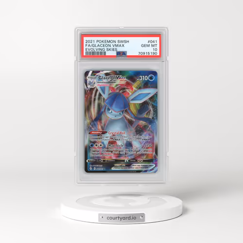 2021 Pokémon Sword & Shield Evolving Skies #041 Glaceon Vmax - Full Art (PSA 10 GEM MINT)