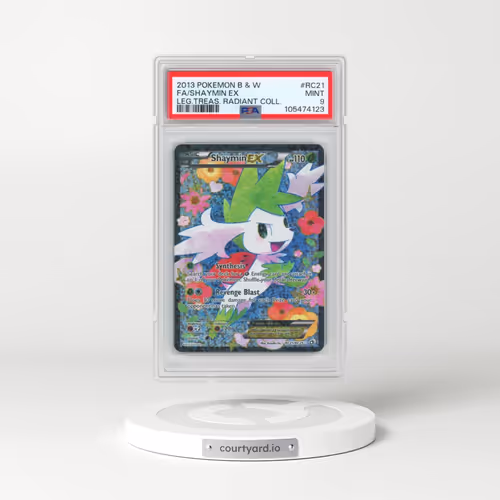 2013 Pokémon Black & White Legendary Treasures Radiant Collection #21/25 Shaymin EX - Holo Full Art (PSA 9 MINT)