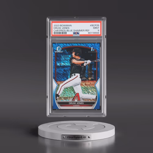 2023 Bowman Chrome Prospects #BCP25 Druw Jones - Blue Shimmer (PSA 9 MINT)