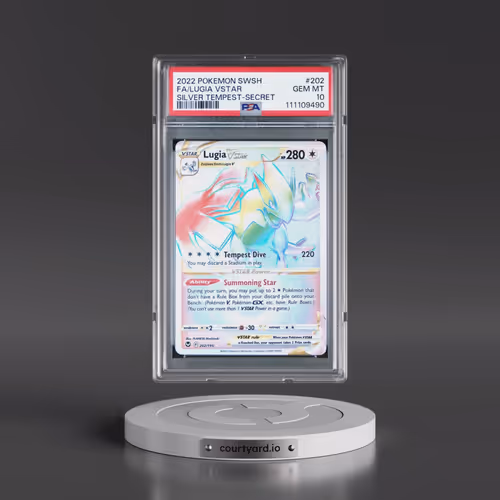 2022 Pokémon Sword & Shield Silver Tempest #202 Lugia Vstar - Full Art Secret (PSA 10 GEM MINT)