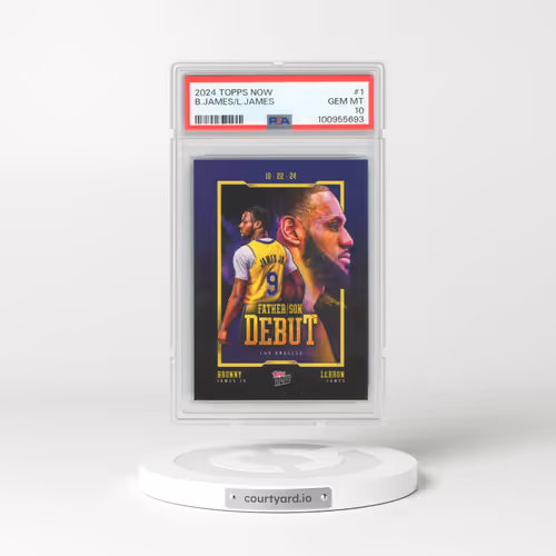 2024 Topps Now #1 Bronny James/LeBron James (PSA 10 GEM MINT)