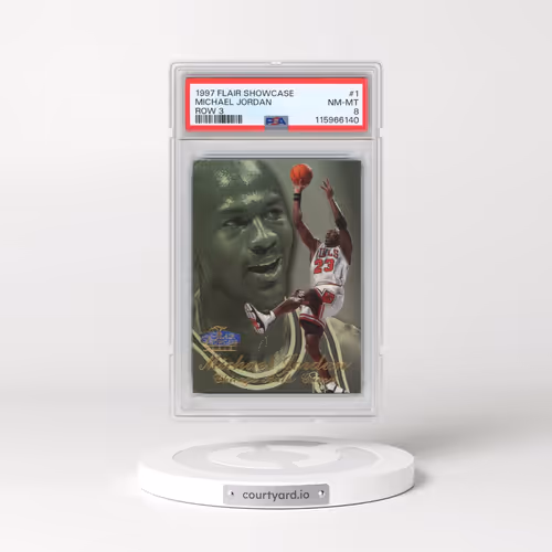 1997 Flair Showcase #1 Michael Jordan - Row 3 (PSA 8 NM-MT)