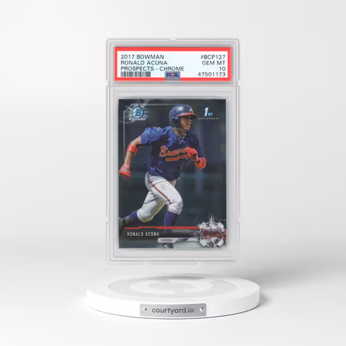 2017 Bowman Prospects #BCP127 Ronald Acuna - Chrome (PSA 10 GEM MINT)