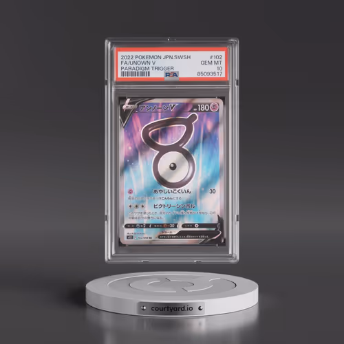 2022 Pokémon Sword & Shield Paradigm Trigger #102 Unown V - Holo Full Art (PSA 10 GEM MINT)