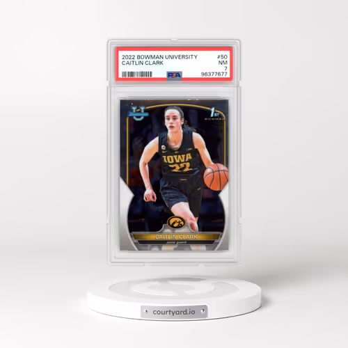 2022 Bowman Chrome University #50 Caitlin Clark (PSA 7 NM)