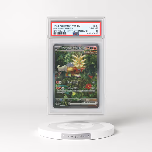 2024 Pokémon Tef EN-Temporal Forces #204 Gouging Fire EX - Holo Special Illustration Rare (PSA 10 GE