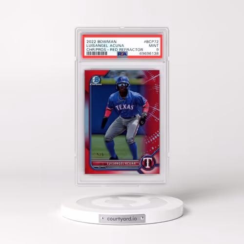 2022 Bowman Chrome Prospects #BCP72 Luisangel Acuna - Red Refractor (PSA 9 MINT)