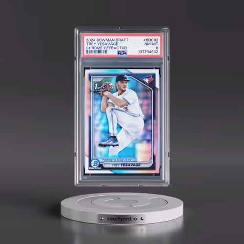 2024 Bowman Draft #BDC92 Trey Yesavage - Chrome-Refractor (PSA 8 NM-MT)