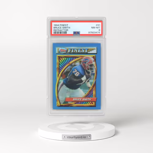 1994 Finest #91 Bruce Smith - Refractor (PSA 8 NM-MT)