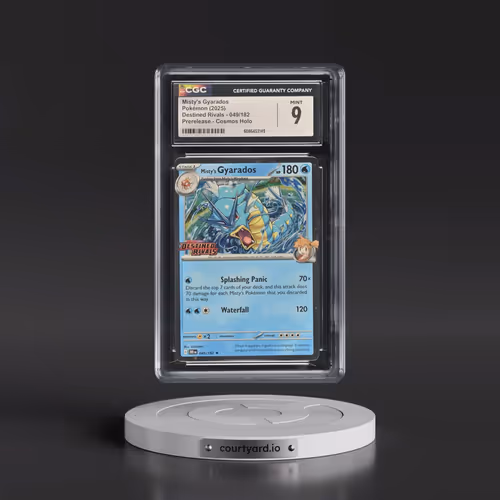 2025 Destined Rivals - DRI EN #049/182 Misty's Gyarados - Prerelease (Cosmos Holo) (CGC 9 MINT)