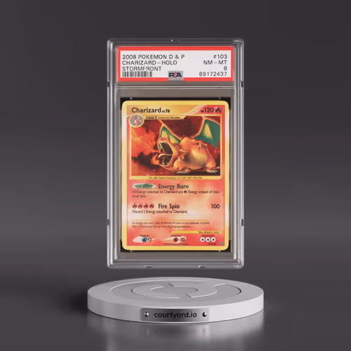 2008 Pokémon Diamond & Pearl Stormfront #103 Charizard - Holo (PSA 8 NM-MT)