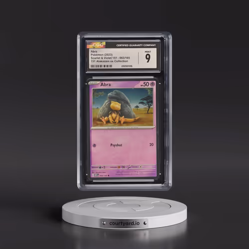 2023 Scarlet & Violet 151 - MEW EN #063/165 Abra - 151 Alakazam ex Collection (Cosmos Holo) (CGC 9 M