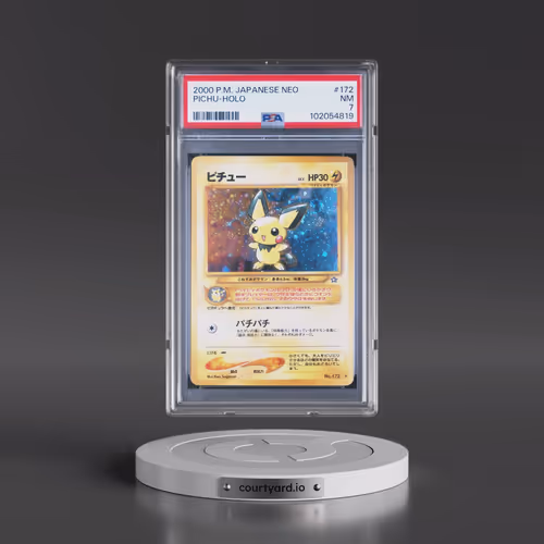 2000 Pokémon Neo #172 Pichu - Holo (PSA 7 NM)