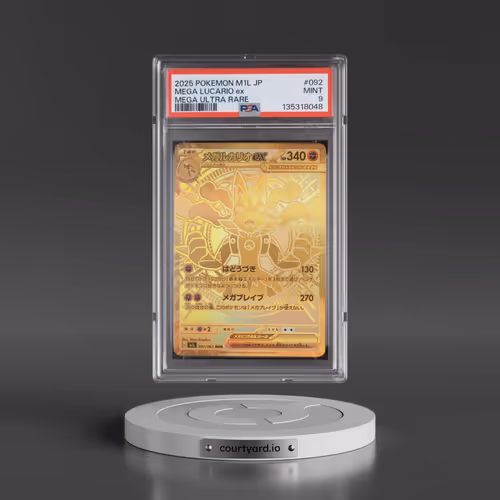 2025 Pokémon M1l-Mega Brave #092 Mega Lucario EX - Holo Mega Ultra Rare (PSA 9 MINT)