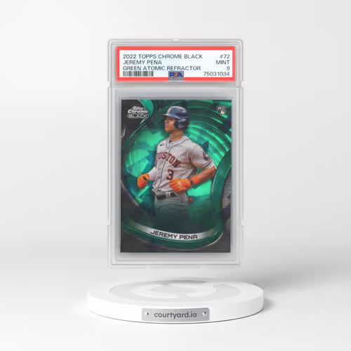 2022 Topps Chrome Black #72 Jeremy Pena - Green Atomic Refractor (PSA 9 MINT)