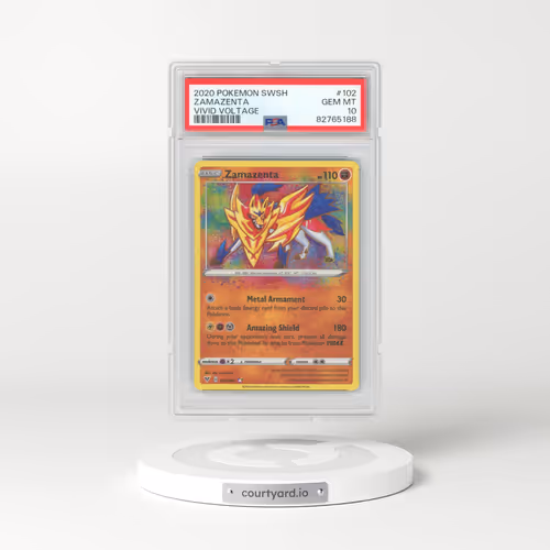 2020 Pokémon Sword & Shield Vivid Voltage #102 Zamazenta (PSA 10 GEM MINT)