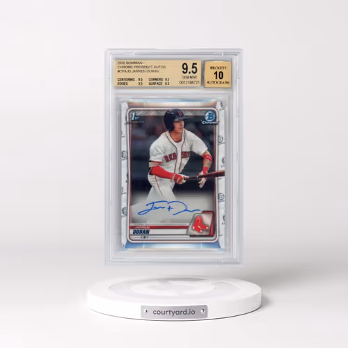 2020 Bowman Chrome Prospect Autographs #CPAJD Jarren Duran (BGS 9.5 GEM MINT)