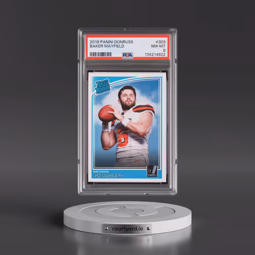 2018 Panini Donruss #303 Baker Mayfield (PSA 8 NM-MT)