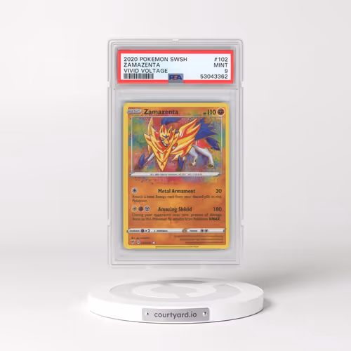 2020 Pokémon Sword & Shield Vivid Voltage #102 Zamazenta (PSA 9 MINT)