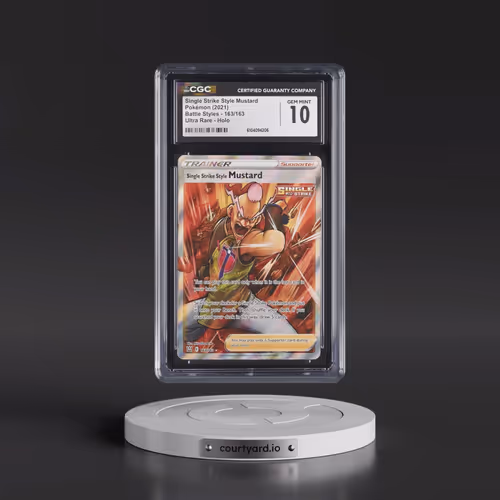2021 Battle Styles #163/163 Single Strike Style Mustard - Ultra Rare Holo (CGC 10 GEM MINT)