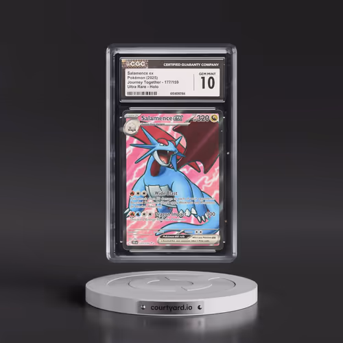 2025 Pokémon Jtg EN-Journey Together #177 Salamence EX - Holo Ultra Rare (CGC 10 GEM MINT)