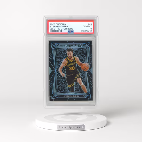 2023 Panini Obsidian #45 Stephen Curry - Electric Etch Blue (PSA 10 GEM MINT)