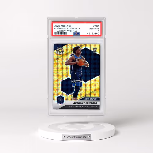 2020 Panini Mosaic #261 Anthony Edwards - Reactive Yellow (PSA 10 GEM MINT)