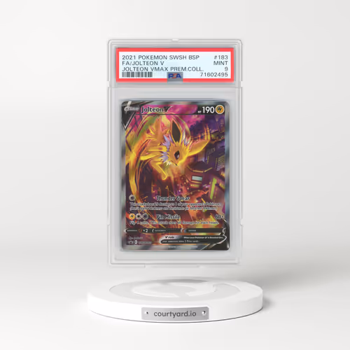 2021 Pokémon Swsh Black Star Promo #183 Jolteon V - Holo Full Art Jolteon Vmax Premium Collection (PSA 9 MINT)