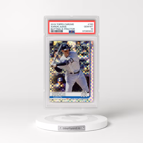 2019 Topps Chrome #100 Aaron Judge - Batting-X-Fractor (PSA 10 GEM MINT)