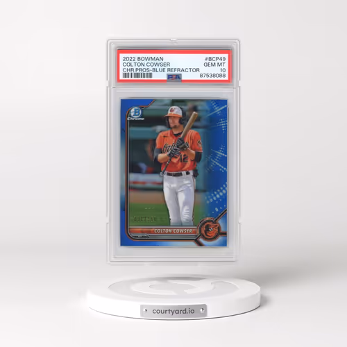 2022 Bowman Chrome Prospects #BCP49 Colton Cowser - Blue Refractor (PSA 10 GEM MINT)