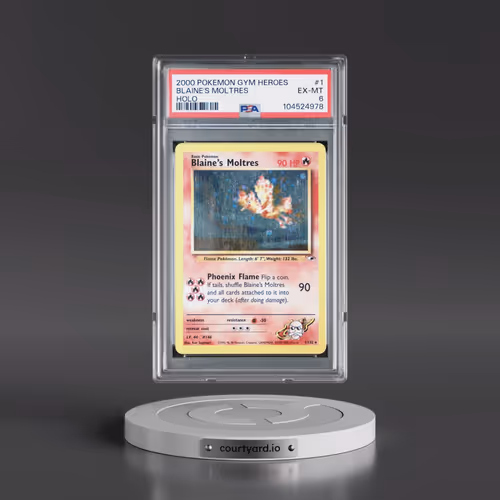 2000 Pokémon Gym Heroes #1 Blaine's Moltres - Holo (PSA 6 EX-MT)