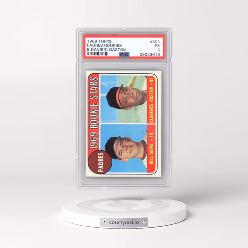 1969 Topps #304 Padres Rookies - B.Davis/C.Gaston (PSA 5 EX)