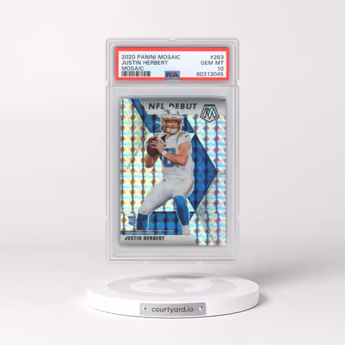 2020 Panini Mosaic #263 Justin Herbert - Mosaic (PSA 10 GEM MINT)