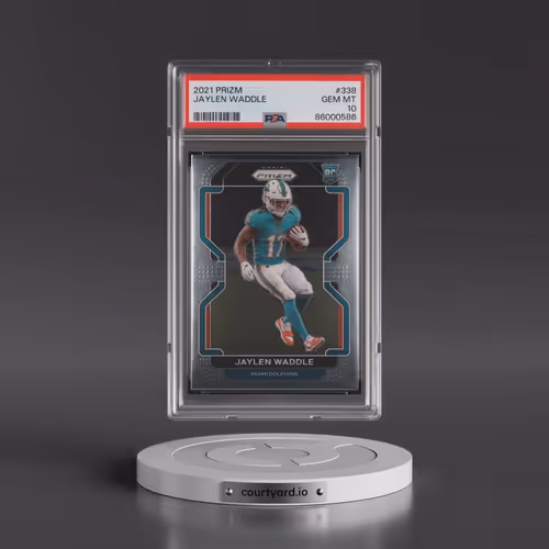 2021 Panini Prizm #338 Jaylen Waddle (PSA 10 GEM MINT)