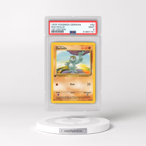 1999 Pokémon #52 Machollo - 1st Edition (PSA 9 MINT)