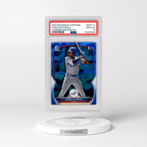 2023 Bowman Sapphire Edition Chrome Prospects #BCP111 Josue de Paula (PSA 10 GEM MINT)