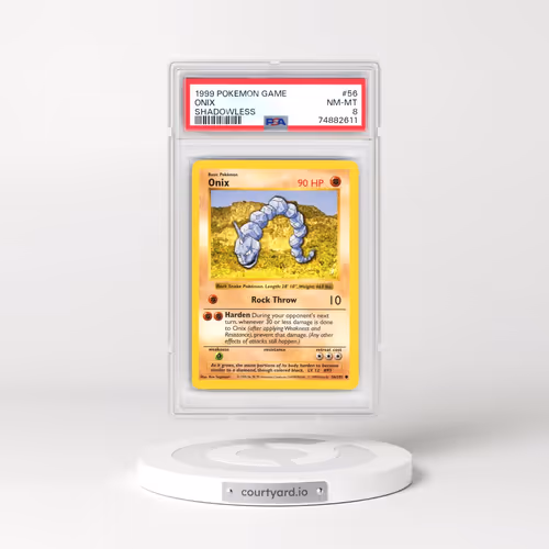 1999 Pokémon Game #56 Onix - Shadowless (PSA 8 NM-MT)