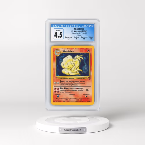 2000 Base Set 2 #13/130 Ninetales - Holo (CGC 4.5 VG-EX+)