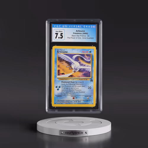 1999 Black Star Promos #22 Articuno - The Power of One Error Illustrator - Aoki (CGC 7.5 NM+)