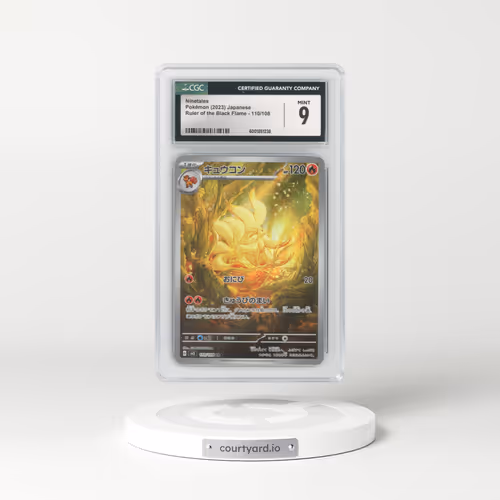 2023 Ruler of the Black Flame #110/108 Ninetales - Art Rare (CGC 9 MINT)