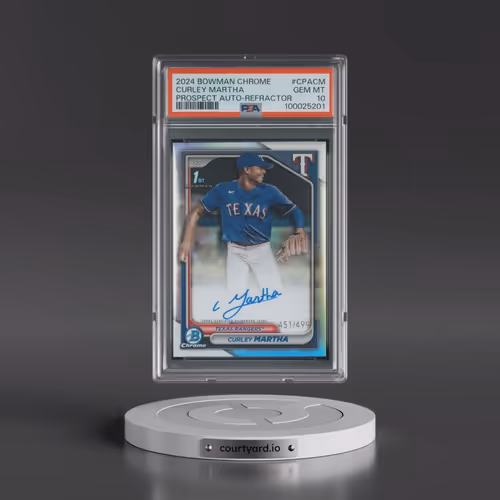 2024 Bowman Chrome Prospect Autographs #CPACM Curley Martha - Refractor (PSA 10 GEM MINT)