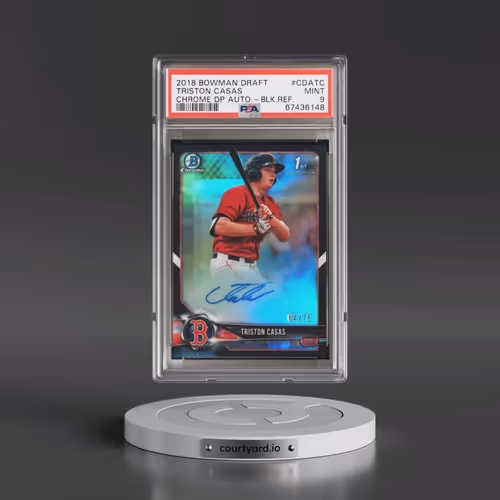 2018 Bowman Draft Chrome Draft Picks Autographs #CDATC Triston Casas - Black Refractor (PSA 9 MINT)