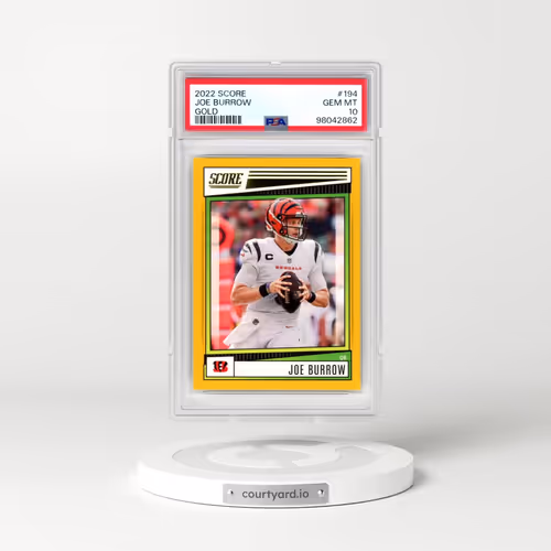 2022 Panini Score #194 Joe Burrow - Gold (PSA 10 GEM MINT)