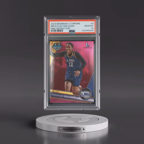 2023 Bowman University Chrome #4 Mikaylah Williams - Pink Refractor (PSA 10 GEM MINT)