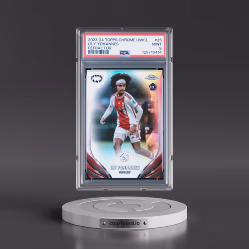 2023-24 Topps Chrome UEFA Women's Champions League #25 Lily Yohannes - Refractor (PSA 9 MINT)