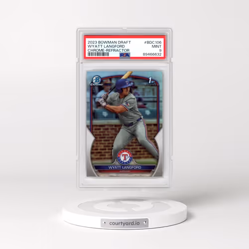 2023 Bowman Draft #BDC106 Wyatt Langford - Chrome-Refractor (PSA 9 MINT)