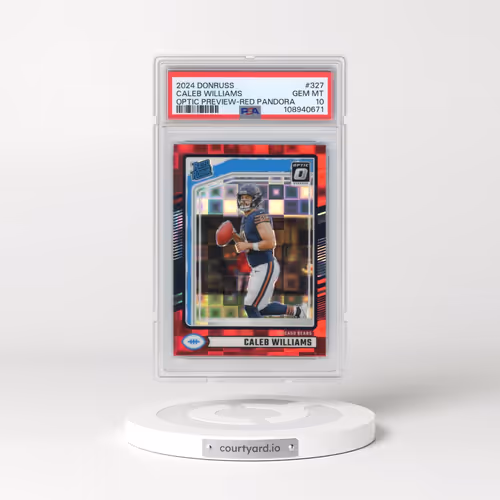 2024 Panini Donruss #327 Caleb Williams - Optic Preview-Red Pandora (PSA 10 GEM MINT)