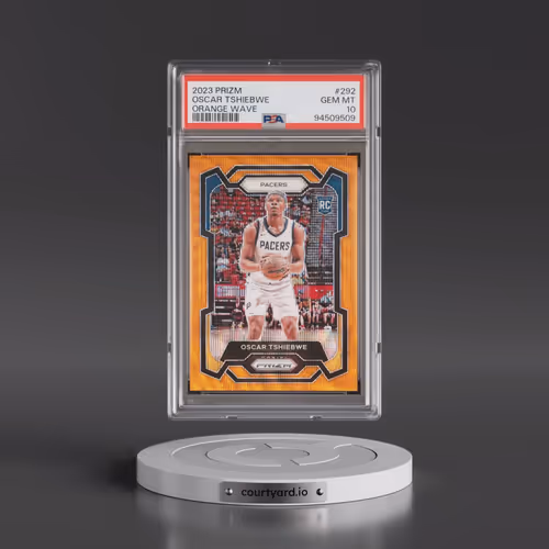 2023 Panini Prizm #292 Oscar Tshiebwe - Orange Wave (PSA 10 GEM MINT)